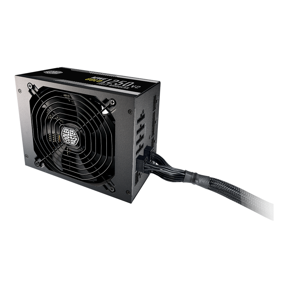 A large main feature product image of Cooler Master 90-degree 12VHPWR to 3x8-Pin Adapter Type 1