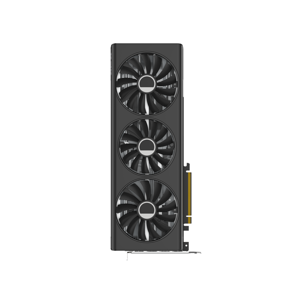 A large main feature product image of XFX Radeon RX 7700 XT Speedster QICK 319 12GB GDDR6 - Black
