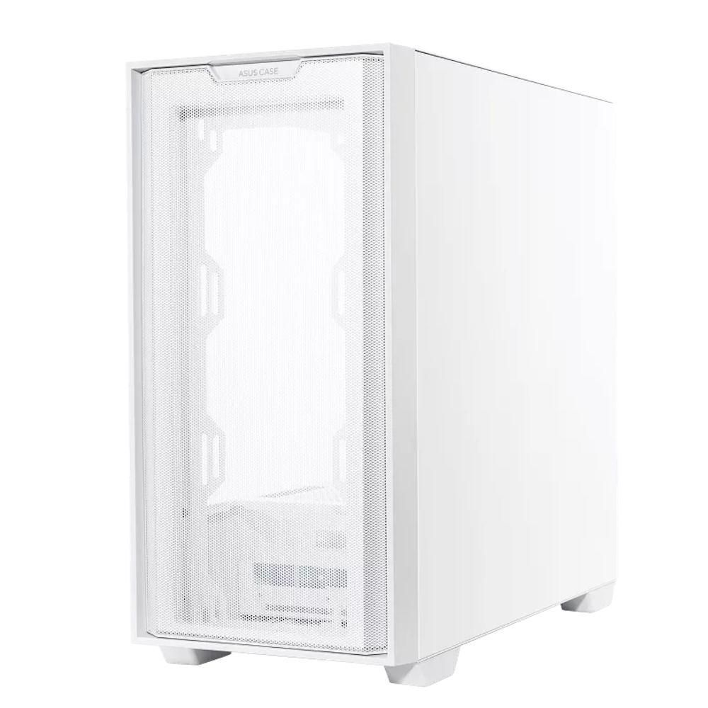 A large main feature product image of ASUS A21 mATX Tower Case - White