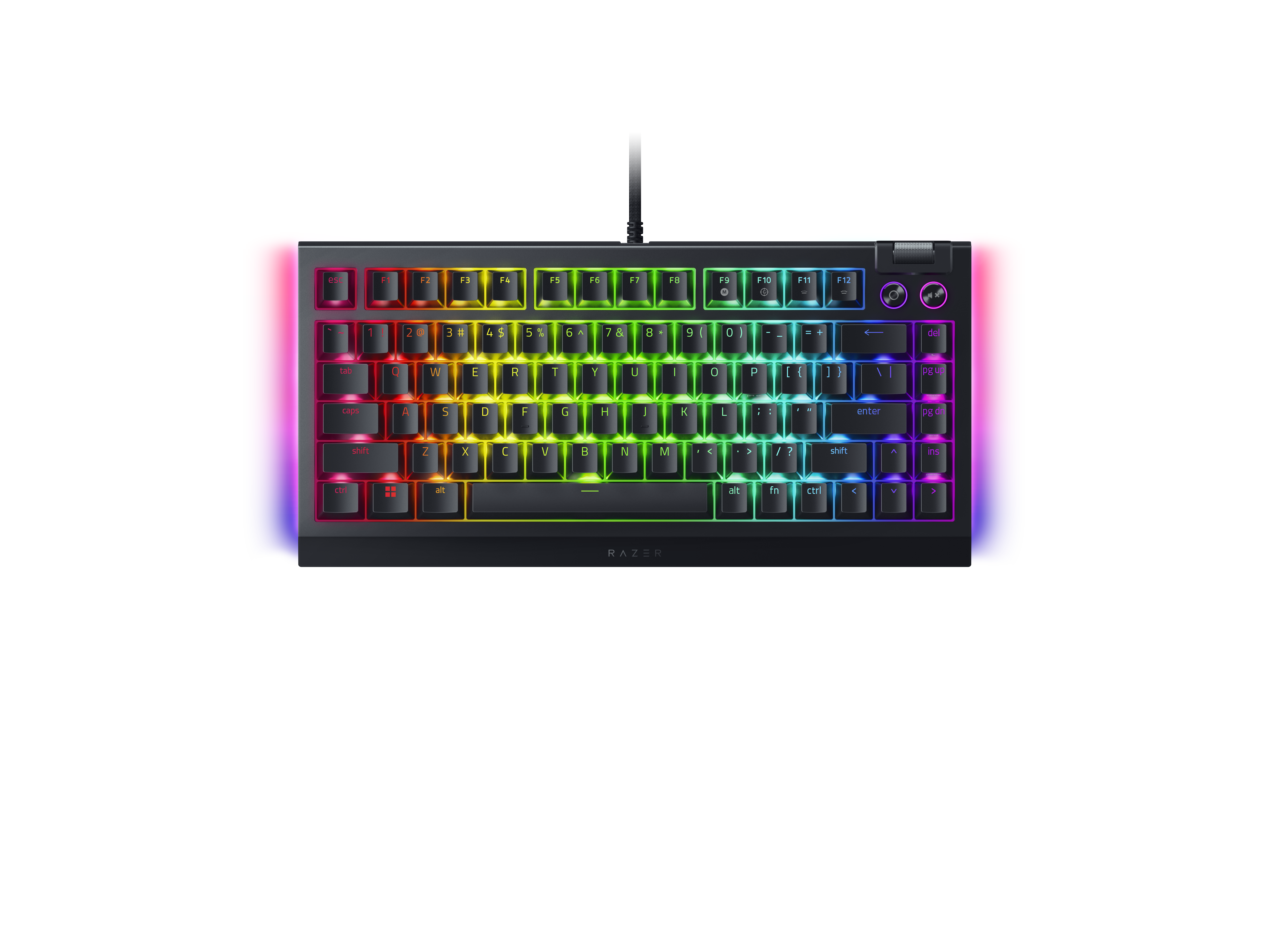 A large main feature product image of Razer BlackWidow V4 75% - Compact Mechanical Gaming Keyboard (Black)