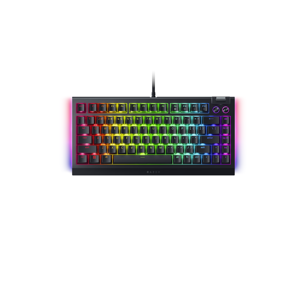 A large main feature product image of Razer BlackWidow V4 75% - Compact Mechanical Gaming Keyboard (Black)