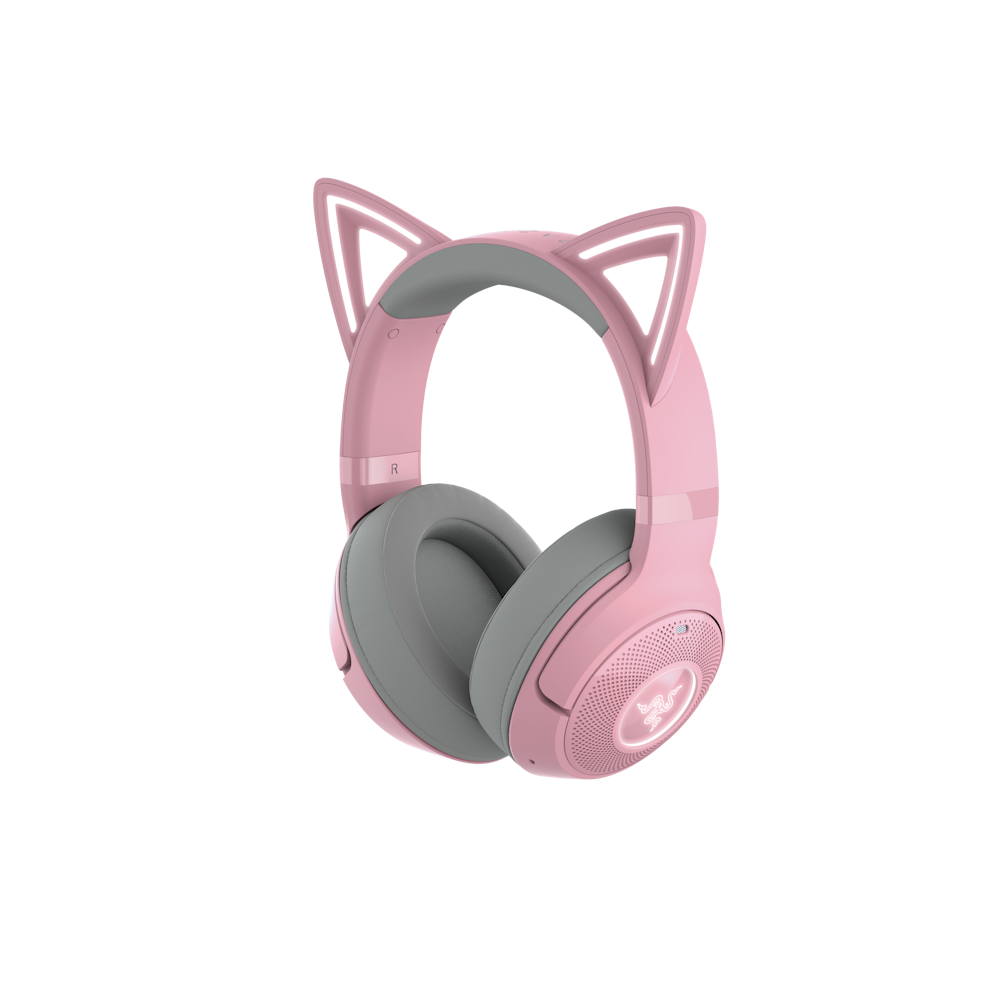 A large main feature product image of Razer Kraken Kitty V2 - Wireless Bluetooth RGB Gaming Headset (Quartz Pink)