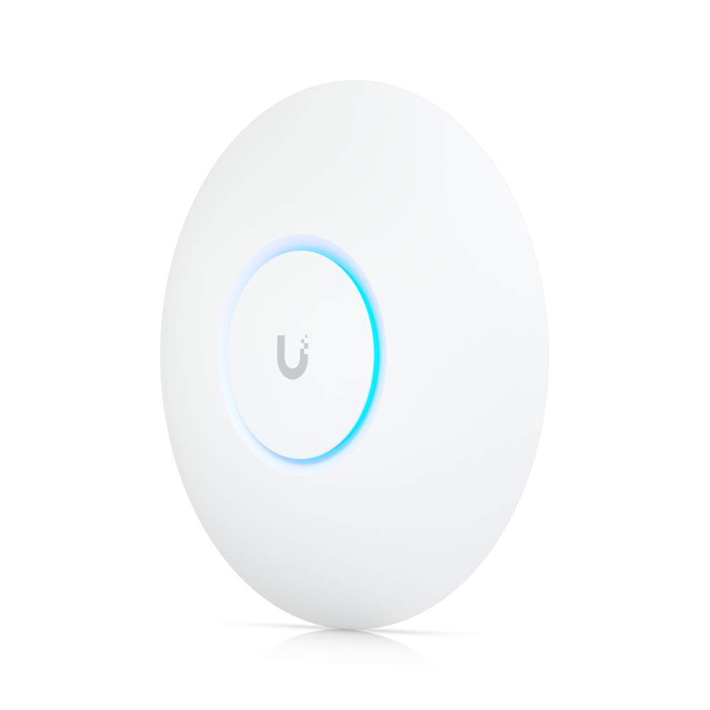 A large main feature product image of Ubiquiti UniFi U6+ Ceiling-Mounted Wi-Fi 6 Wireless Access Point