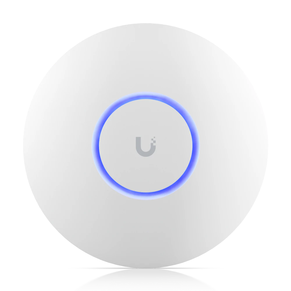 A large main feature product image of Ubiquiti UniFi U6+ Ceiling-Mounted Wi-Fi 6 Wireless Access Point