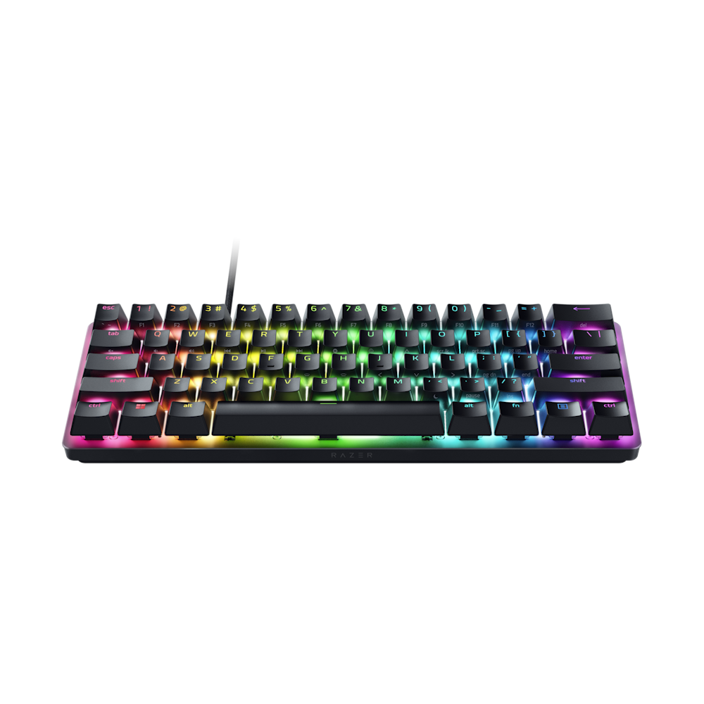 A large main feature product image of Razer Huntsman V3 Pro Mini - 60% Analog Optical eSports Keyboard (Black)