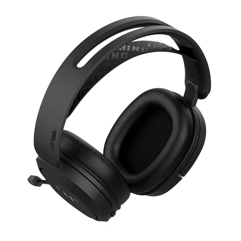A large main feature product image of ASUS TUF Gaming H1 Wireless Gaming Headset