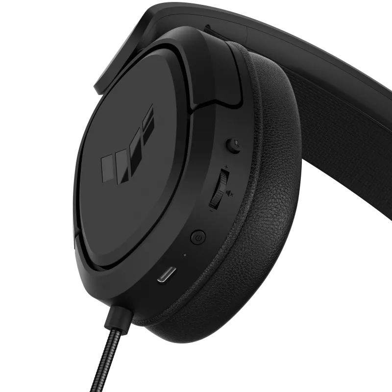 A large main feature product image of ASUS TUF Gaming H1 Wireless Gaming Headset