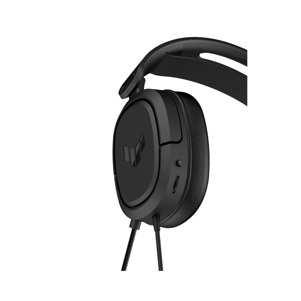 A large main feature product image of ASUS TUF Gaming H1 Wired Gaming Headset