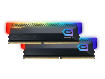 Product image of GeIL 32GB Kit (2x16GB) DDR5 Orion RGB C38 6000MHz - Black - Click for product page of GeIL 32GB Kit (2x16GB) DDR5 Orion RGB C38 6000MHz - Black