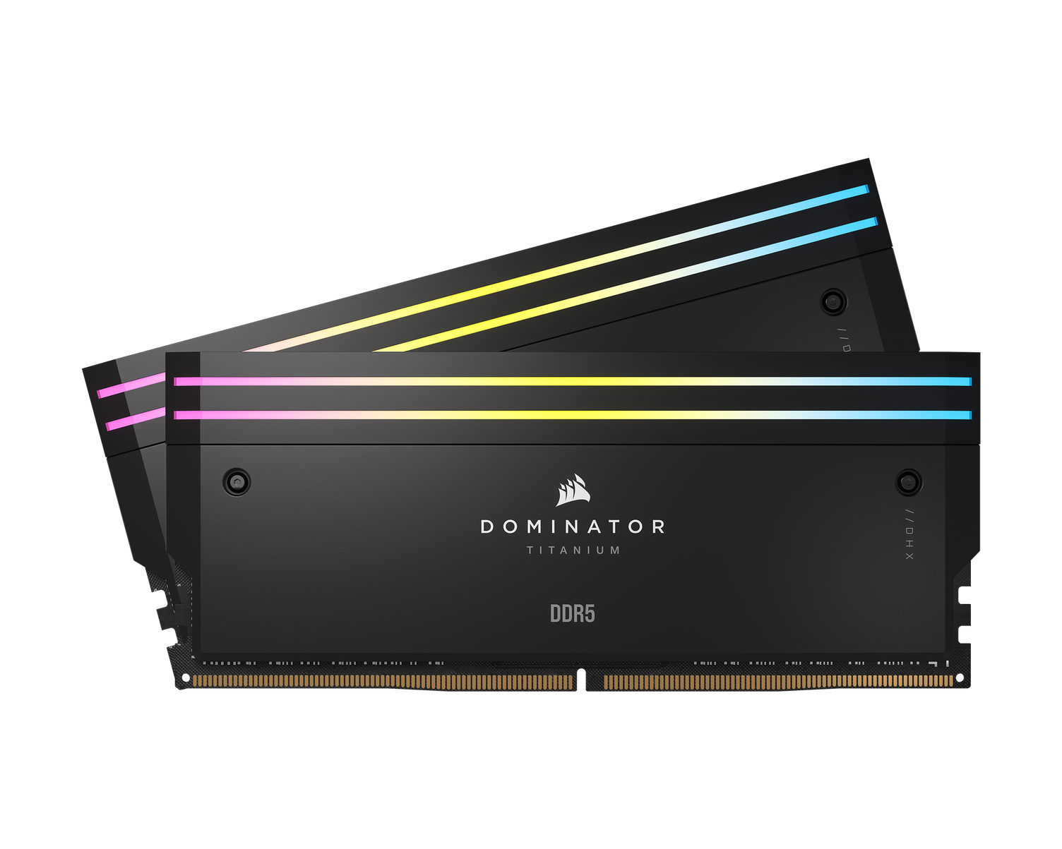 A large main feature product image of Corsair Dominator Titanium RGB 96GB Kit (2x48GB) XMP DDR5-6600 C32