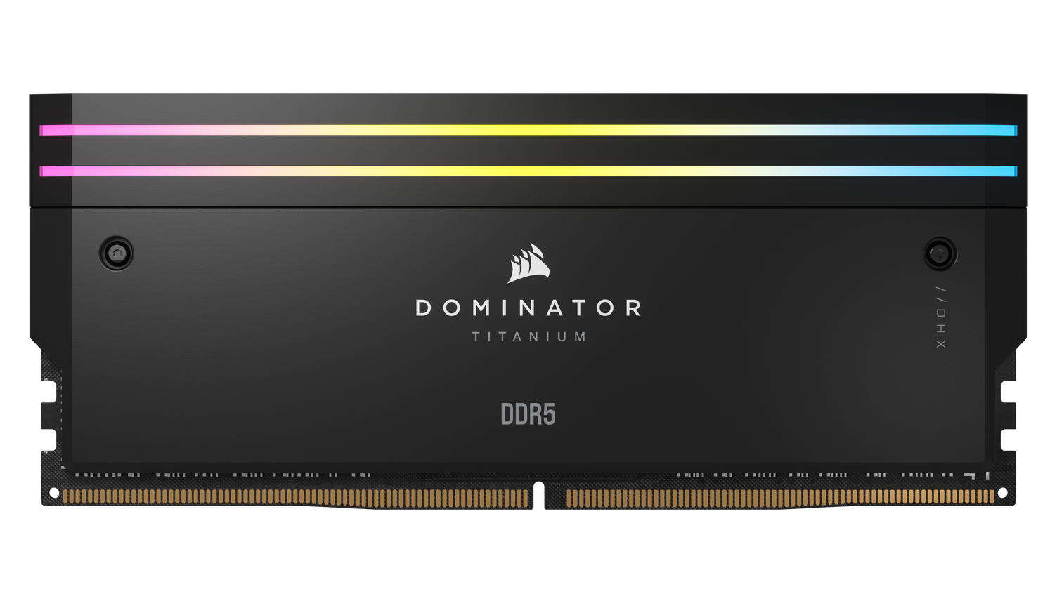 A large main feature product image of Corsair Dominator Titanium RGB 32GB Kit (2x16GB) XMP DDR5-6600 C32