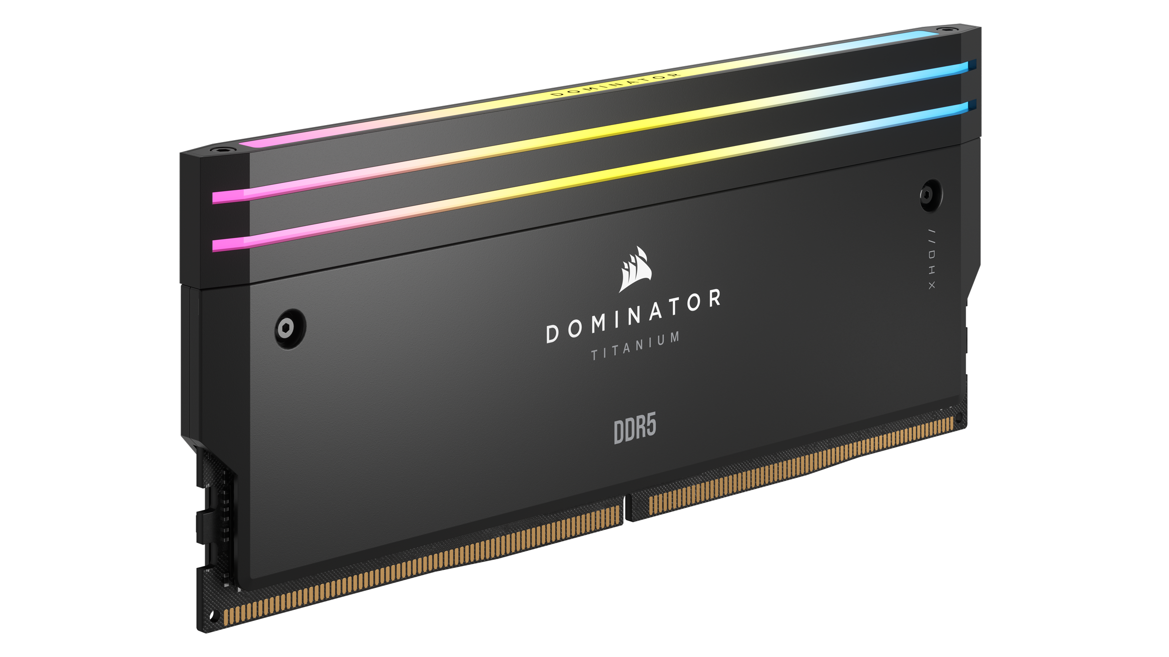 A large main feature product image of Corsair Dominator Titanium RGB 32GB Kit (2x16GB) XMP DDR5-6400 C32