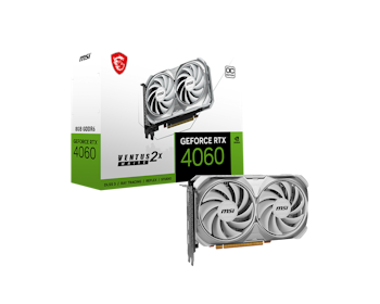 Product image of MSI GeForce RTX 4060 Ventus 2X OC 8GB GDDR6 - White - Click for product page of MSI GeForce RTX 4060 Ventus 2X OC 8GB GDDR6 - White