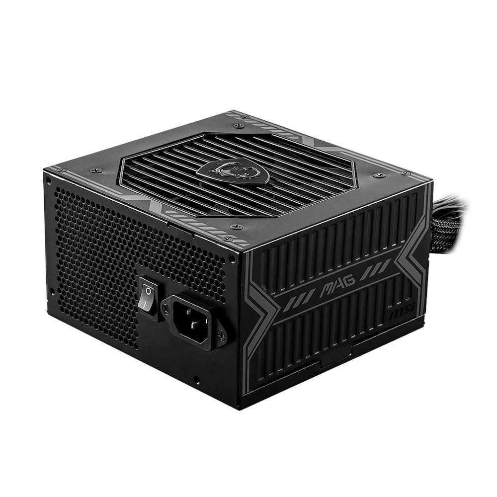 A large main feature product image of MSI MAG A650BN 650W Bronze ATX PSU