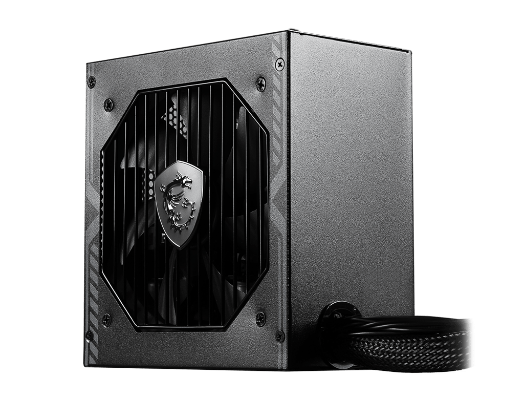 A large main feature product image of MSI MAG A650BN - 650W Bronze ATX PSU