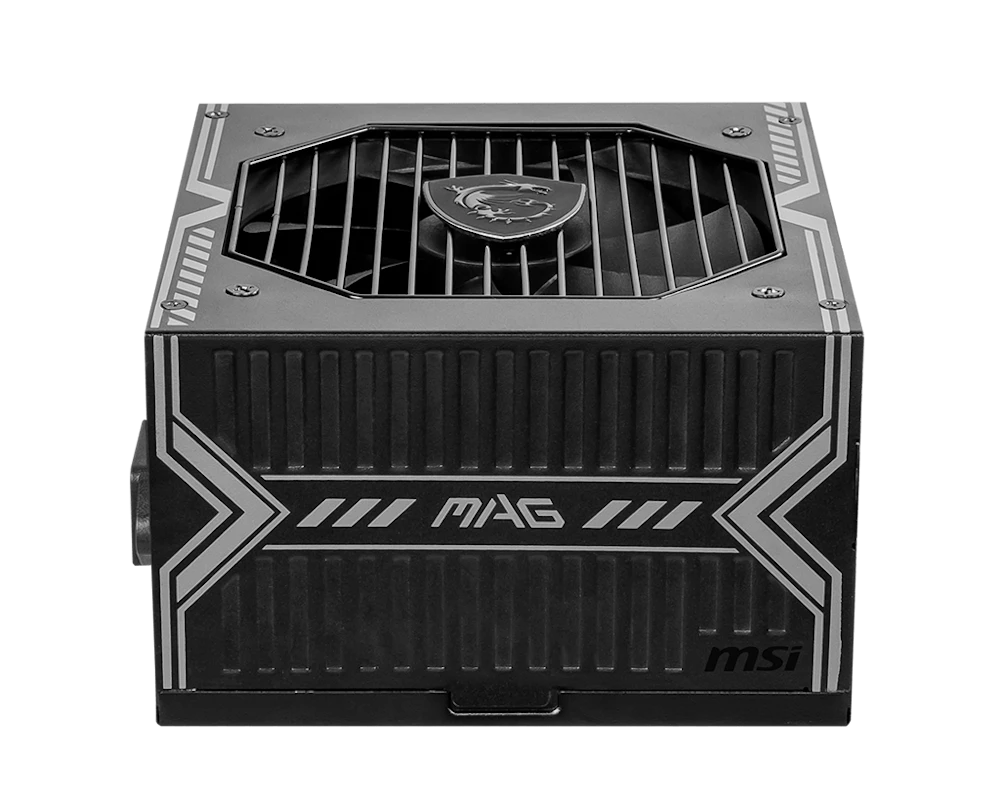 A large main feature product image of MSI MAG A650BN - 650W Bronze ATX PSU