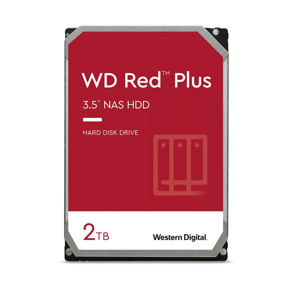 WD Red Plus 3.5" NAS HDD - 2TB 64MB