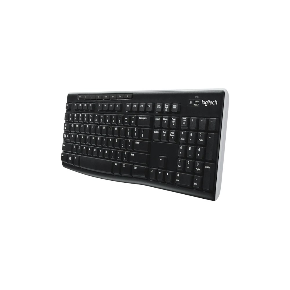 A large main feature product image of Logitech K270 Wireless Keyboard