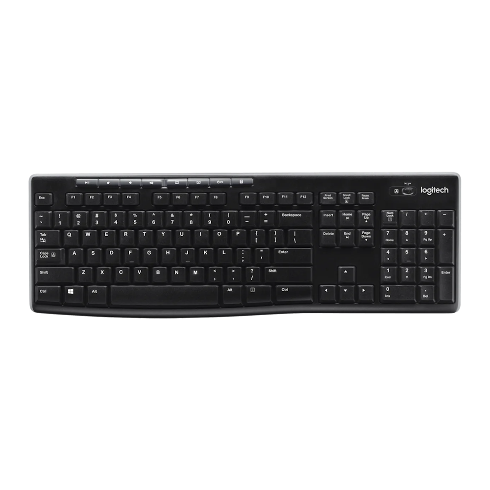 A large main feature product image of Logitech K270 Wireless Keyboard
