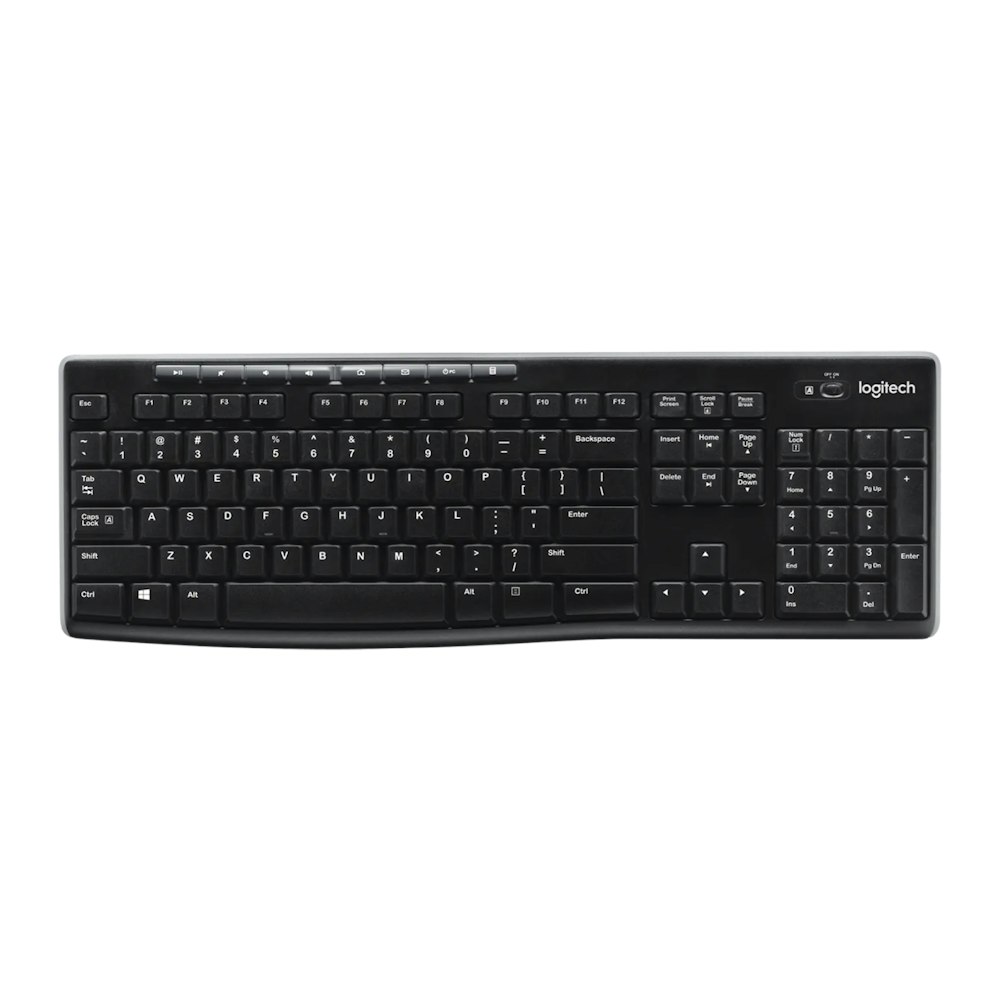 A large main feature product image of Logitech K270 Wireless Keyboard