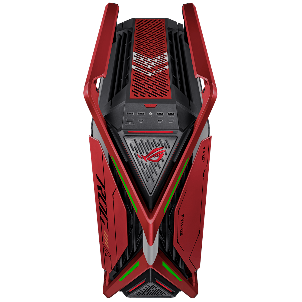 A large main feature product image of ASUS ROG Hyperion GR701 Full Tower Case - EVA-02 Edition