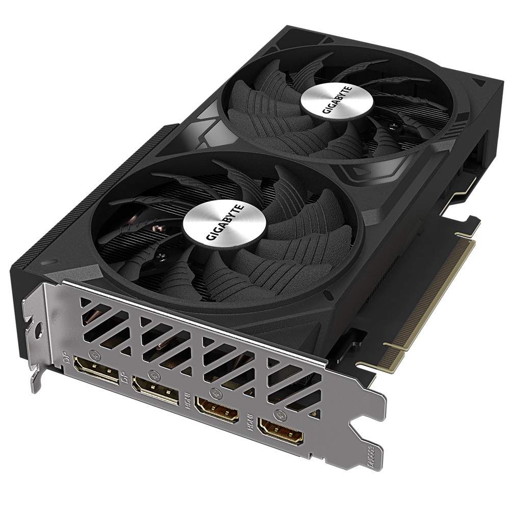 A large main feature product image of Gigabyte GeForce RTX 4060 Ti Windforce OC 8GB GDDR6