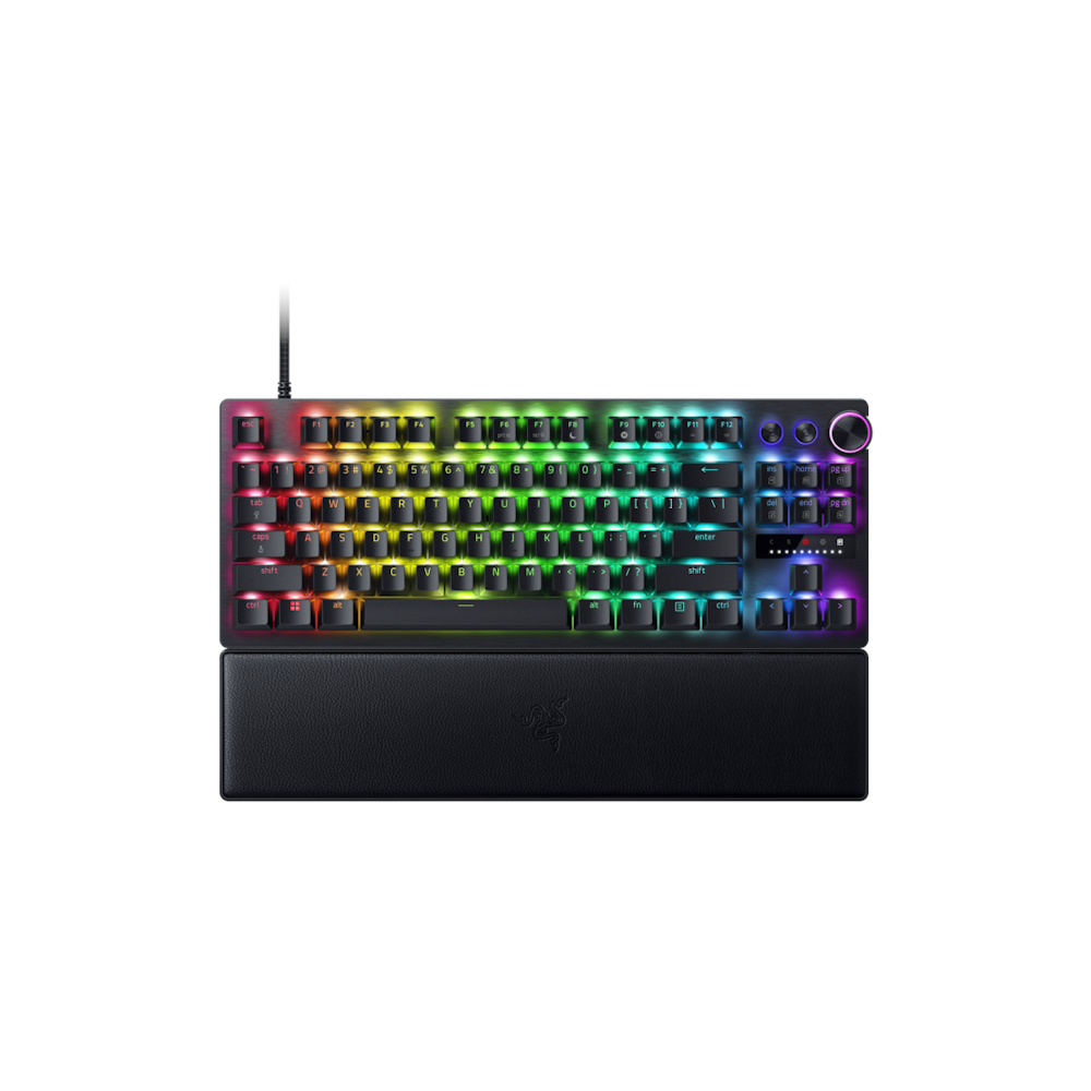 A large main feature product image of Razer Huntsman V3 Pro Tenkeyless - TKL Analog Optical eSports Keyboard
