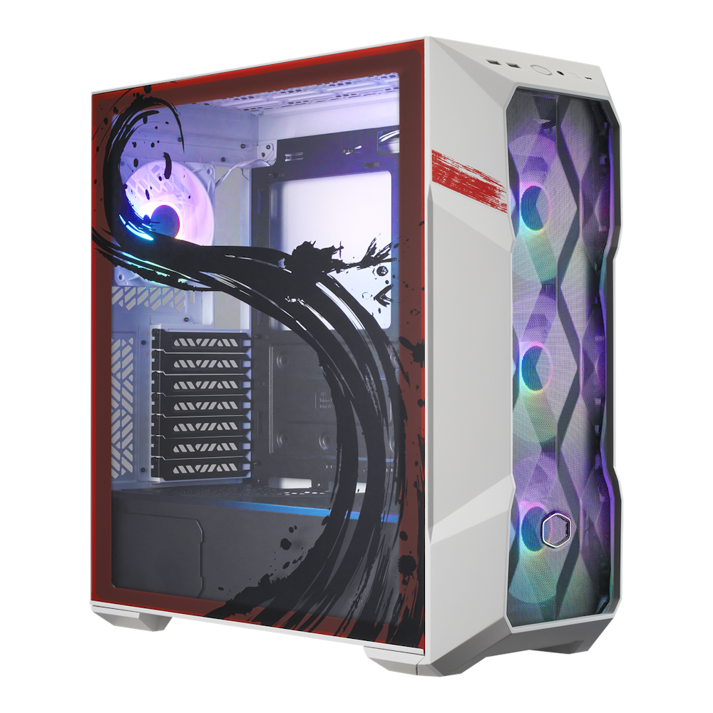 A large main feature product image of Cooler Master MasterBox TD500 Mesh V2 Mid Tower Case - SF6 Ryu Edition