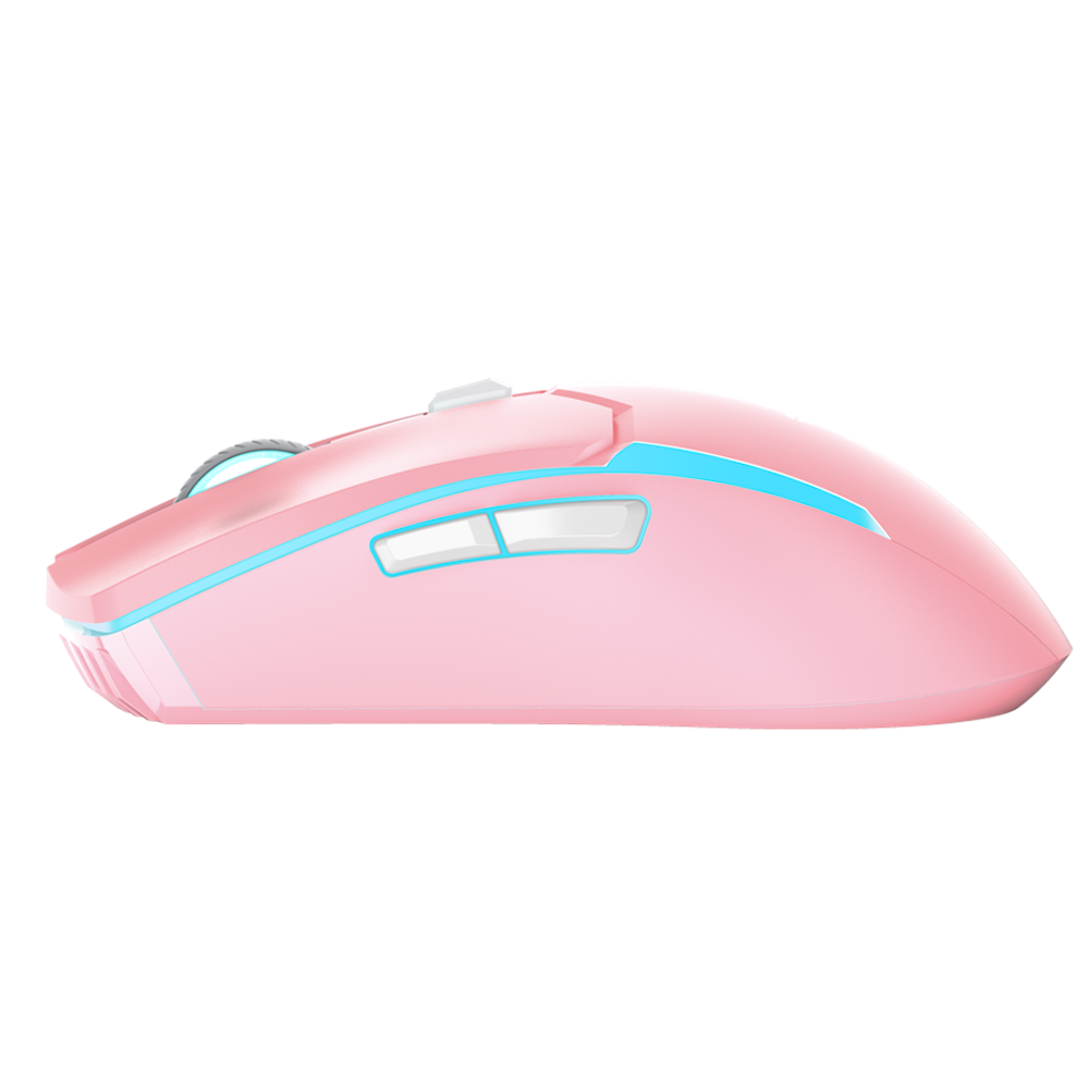 A large main feature product image of Fantech VENOM II WGC2 Wireless Gaming Mouse - Pink