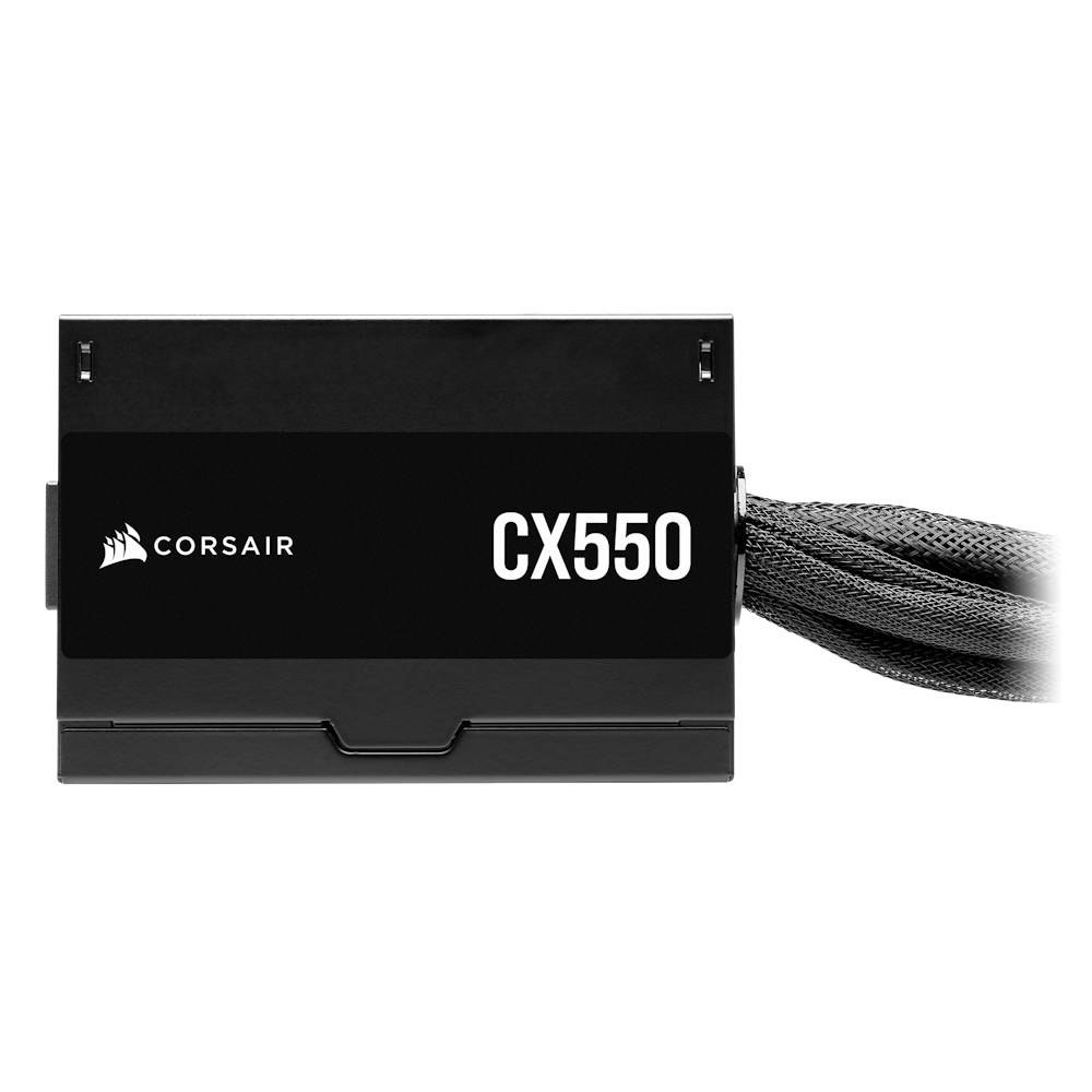 A large main feature product image of Corsair CX550 550W Bronze ATX PSU