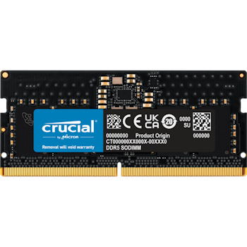 Product image of Crucial 8GB Single (1x8GB) DDR5 SO-DIMM C46 5600MHz - Click for product page of Crucial 8GB Single (1x8GB) DDR5 SO-DIMM C46 5600MHz