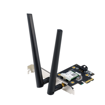 Product image of ASUS PCE-AX3000 802.11ax Dual-Band Wireless-AX3000 PCIe Adapter with Bluetooth (OEM Packaging) - Click for product page of ASUS PCE-AX3000 802.11ax Dual-Band Wireless-AX3000 PCIe Adapter with Bluetooth (OEM Packaging)