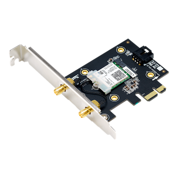 Product image of ASUS PCE-AX3000 802.11ax Dual-Band Wireless-AX3000 PCIe Adapter with Bluetooth (OEM Packaging) - Click for product page of ASUS PCE-AX3000 802.11ax Dual-Band Wireless-AX3000 PCIe Adapter with Bluetooth (OEM Packaging)