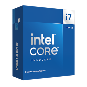 Product image of Intel Core i7 14700KF Raptor Lake 20 Core 28 Thread Up To 5.6GHz - No HSF/No iGPU Retail Box - Click for product page of Intel Core i7 14700KF Raptor Lake 20 Core 28 Thread Up To 5.6GHz - No HSF/No iGPU Retail Box