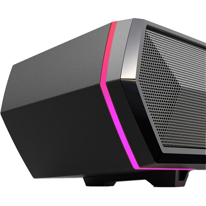 A large main feature product image of Edifier MG300 RGB Tabletop Bluetooth Speaker