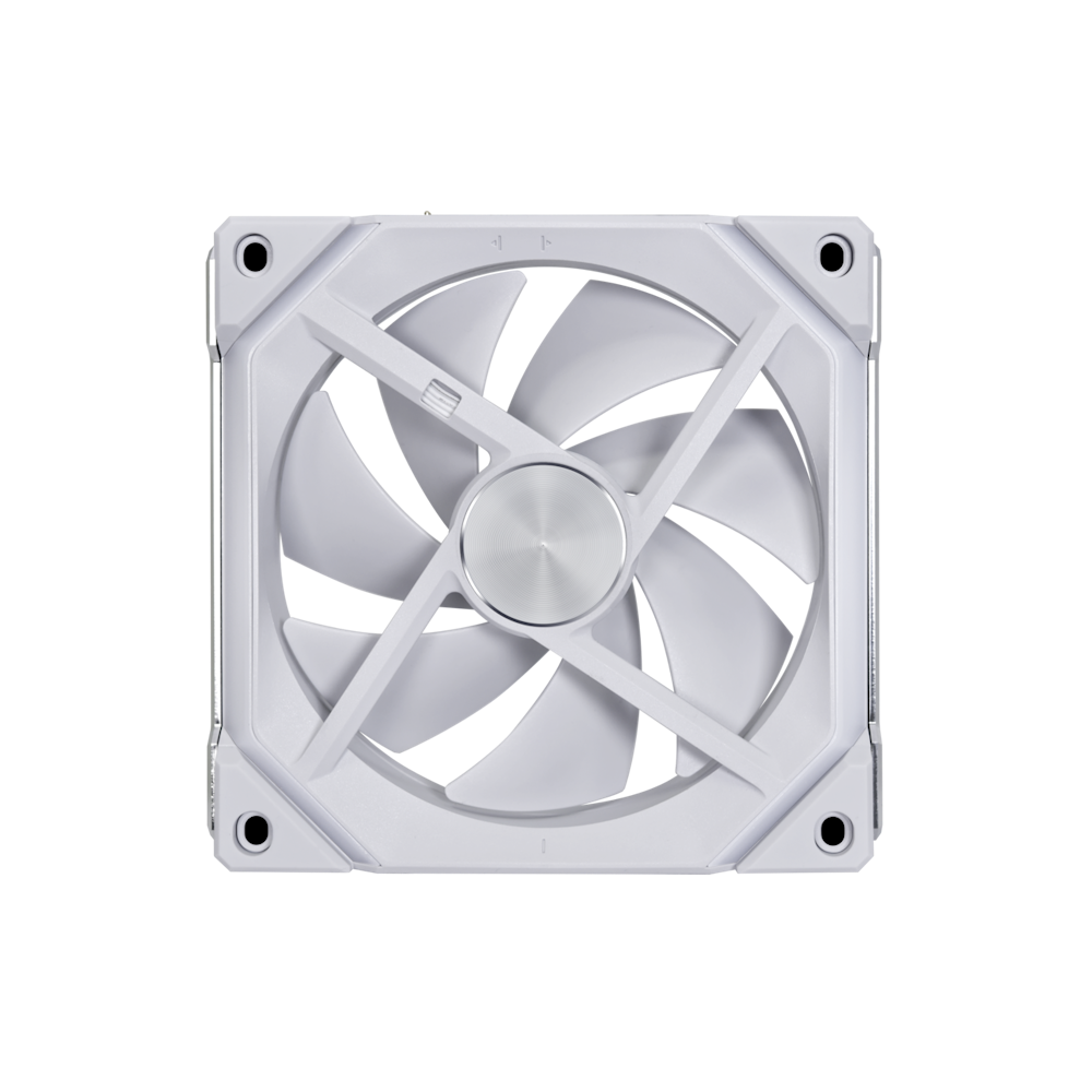 A large main feature product image of Lian Li Uni Fan SL V2 Reverse Blade120mm Fan Single Pack - White