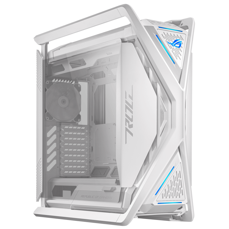 A large main feature product image of ASUS ROG Hyperion GR701 Full Tower Case - White