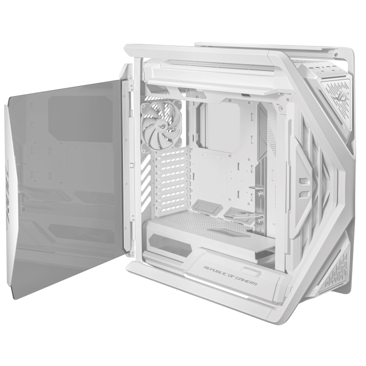 A large main feature product image of ASUS ROG Hyperion GR701 Full Tower Case - White