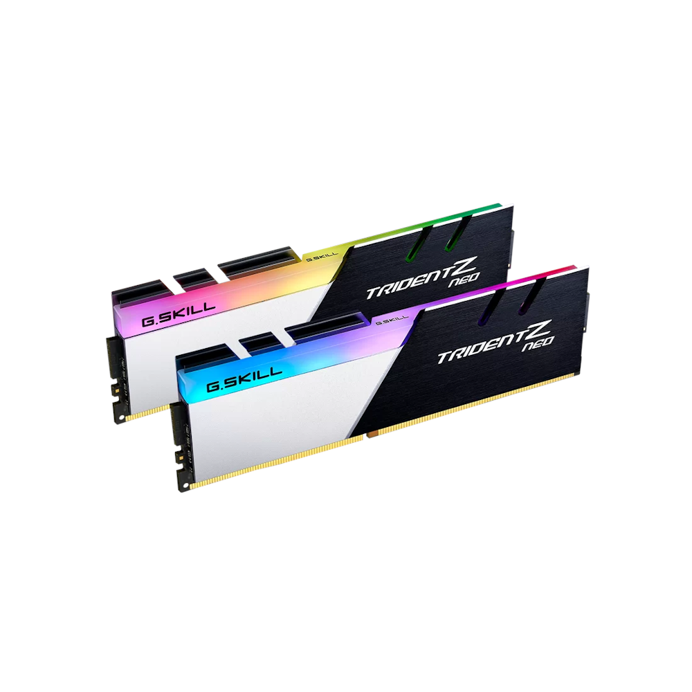 A large main feature product image of G.Skill 32GB Kit (2x16GB) DDR4 Trident Z RGB Neo C16 3200Mhz - Black