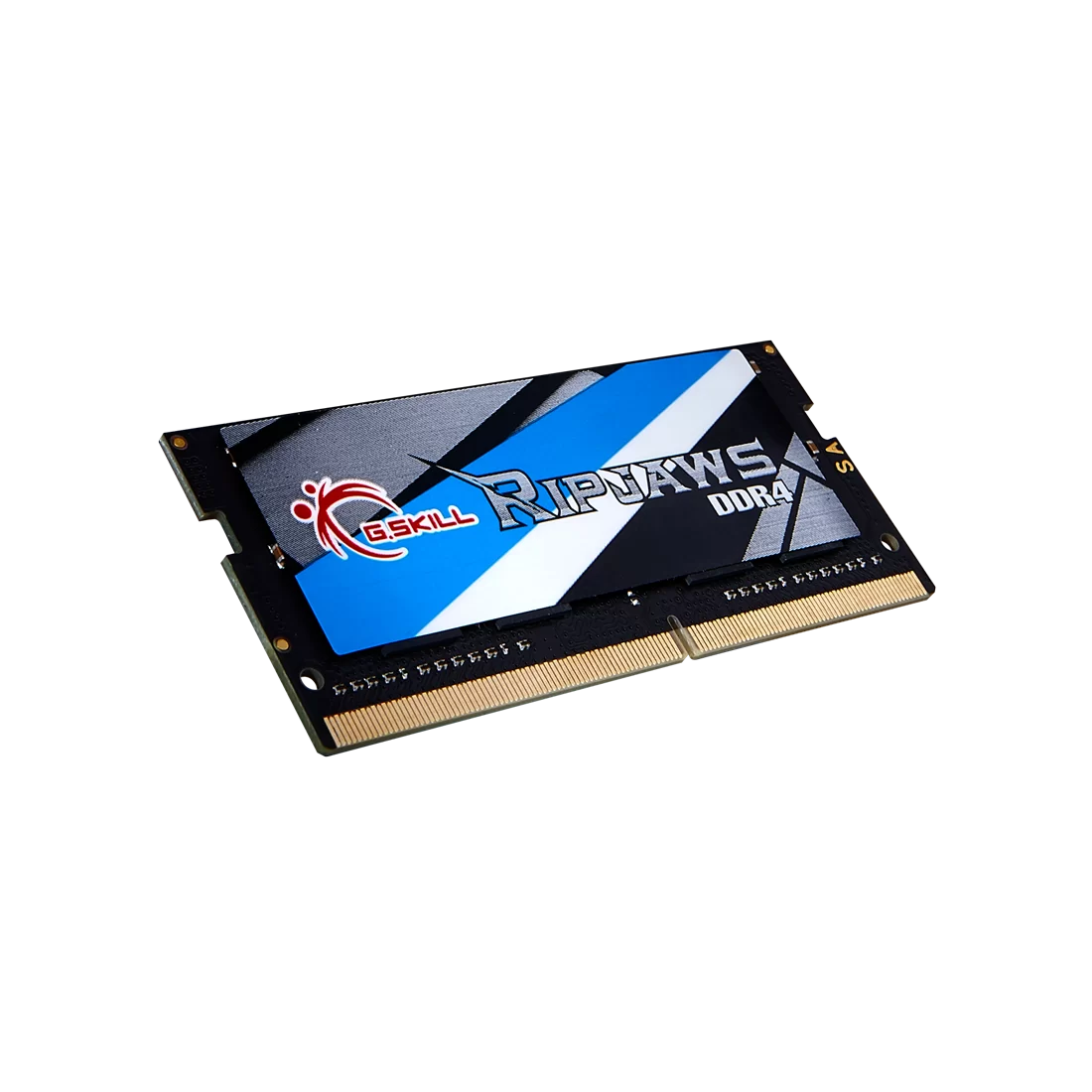 A large main feature product image of G.Skill Ripjaws 16GB Single (1x16GB) DDR4-2400 C16 SO-DIMM