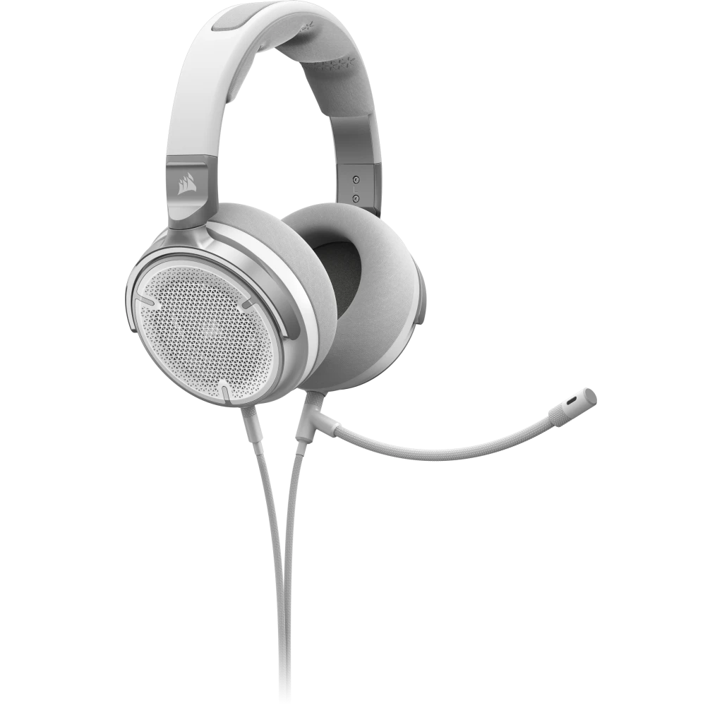 A large main feature product image of Corsair VIRTUOSO PRO Open Back Streaming/Gaming Headset (White)