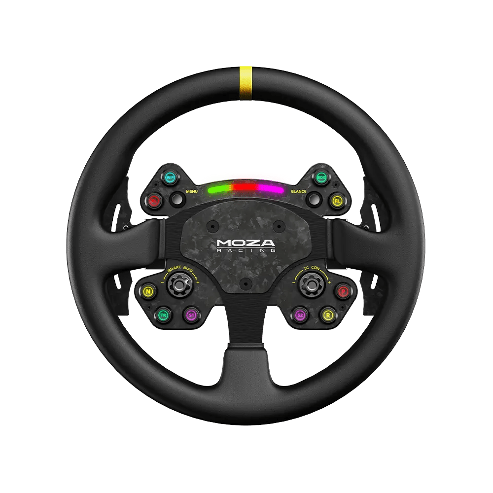 A large main feature product image of MOZA RS V2 Leather Round wheel