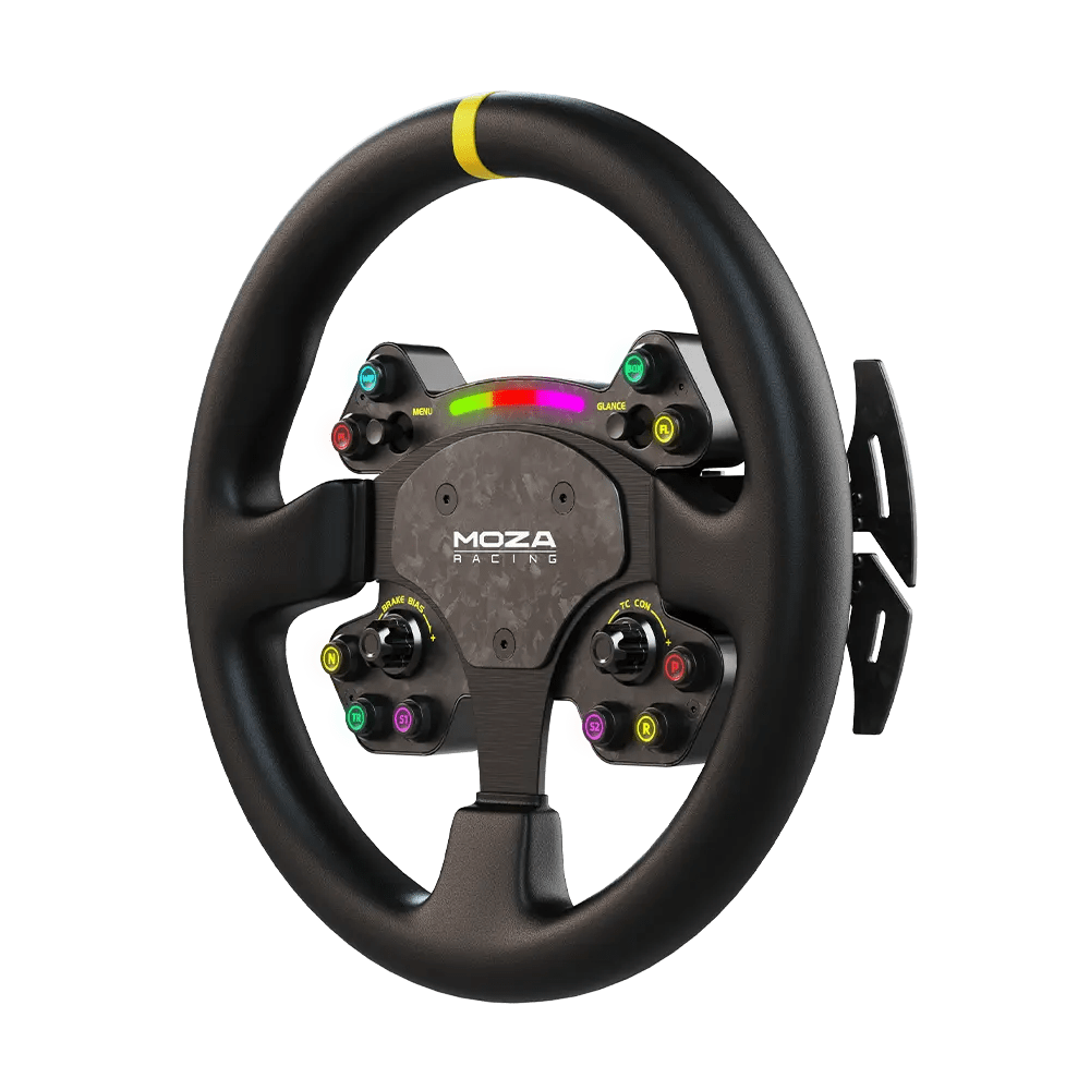 A large main feature product image of MOZA RS V2 Leather Round wheel