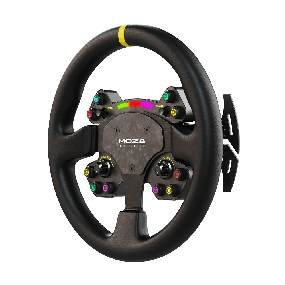 A large main feature product image of MOZA RS V2 Leather Round wheel