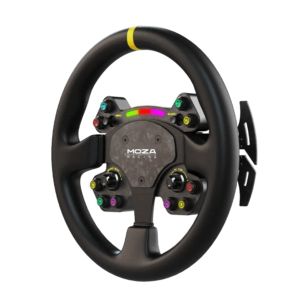 A large main feature product image of MOZA RS V2 Leather Round wheel