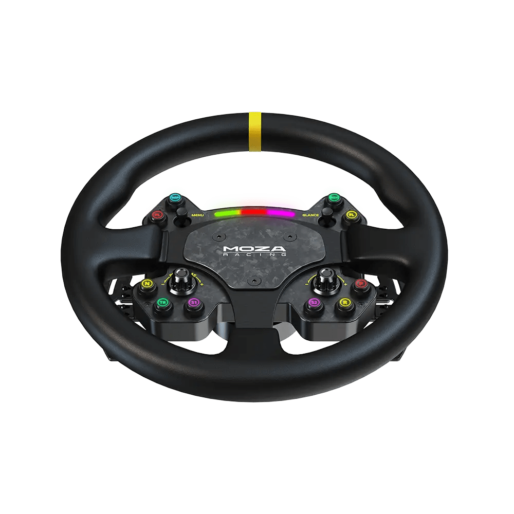 A large main feature product image of MOZA RS V2 Leather Round wheel