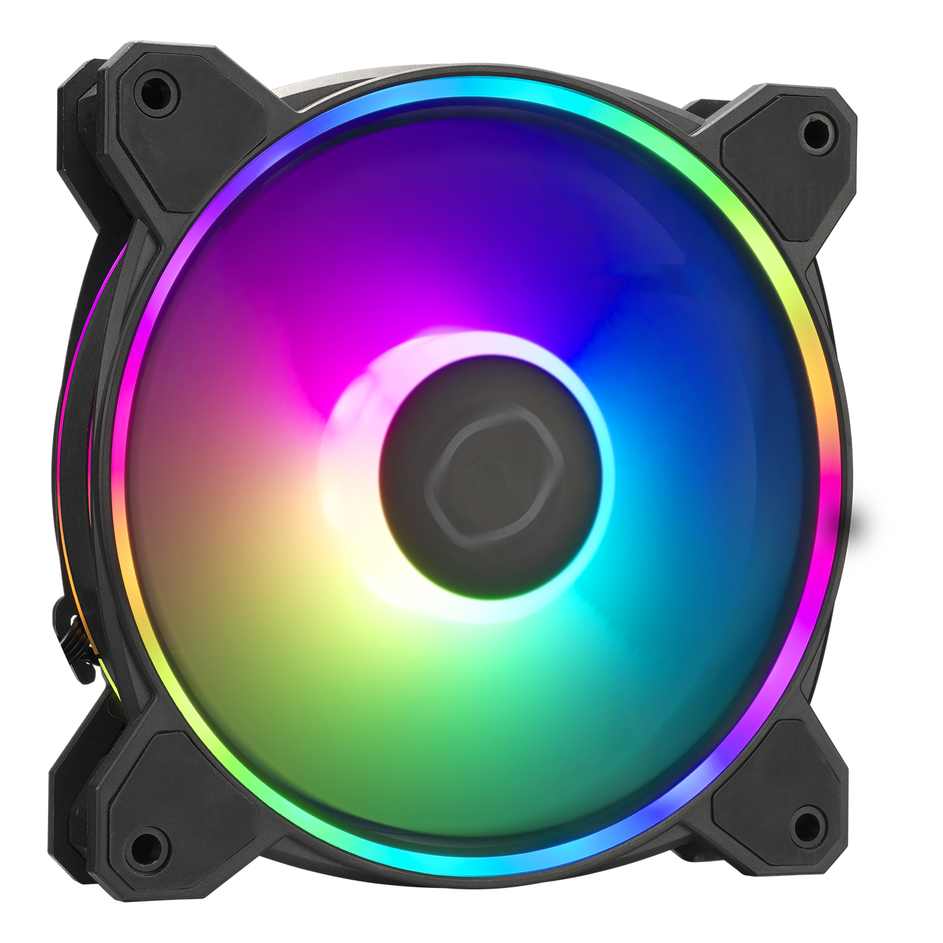 A large main feature product image of Cooler Master MF120 Halo 2 - 120mm ARGB PWM Fan 3-Pack (Black)