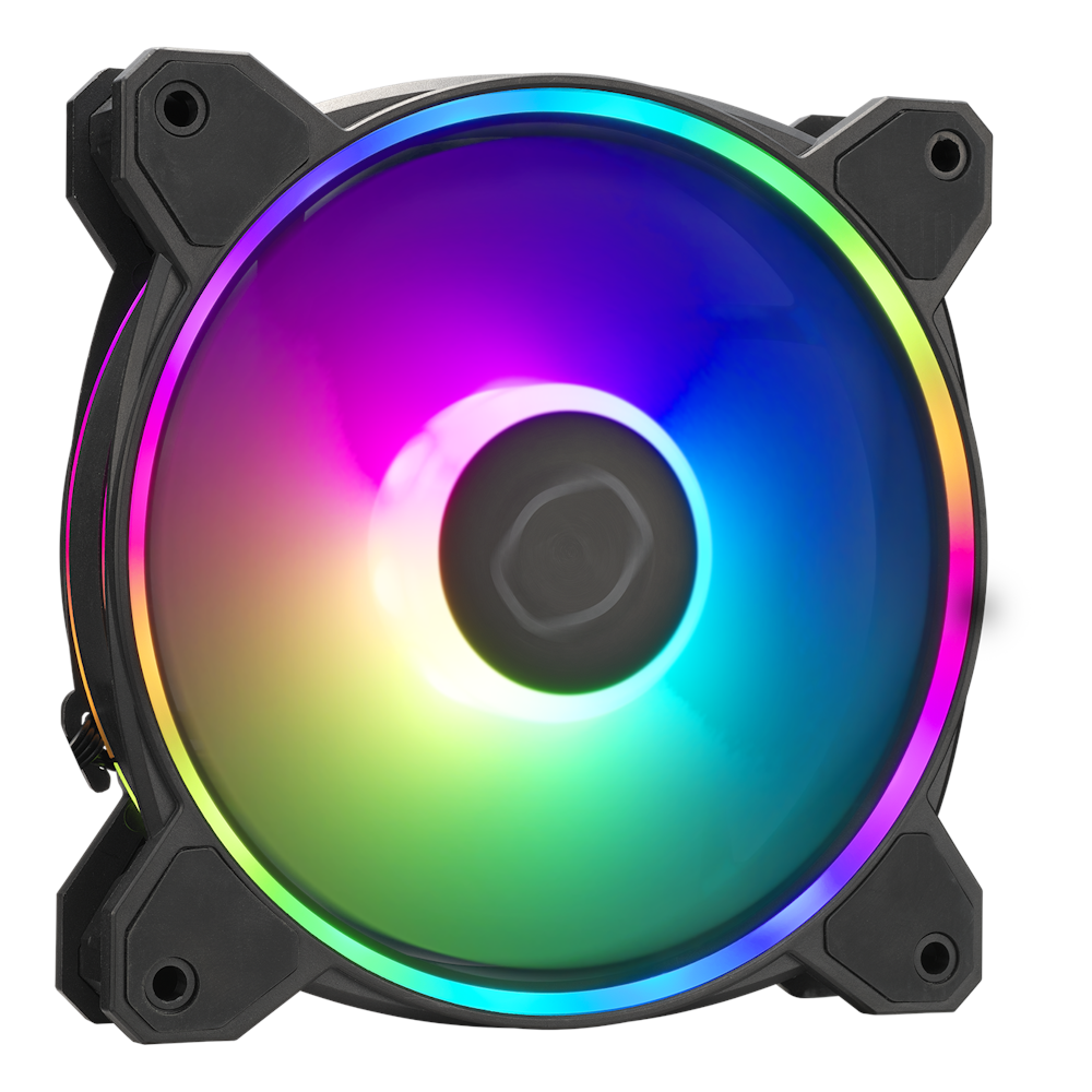 A large main feature product image of Cooler Master MF120 Halo 2 ARGB 3-in-1 120mm Fan  - Black