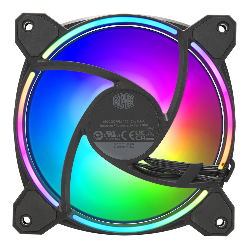 A large main feature product image of Cooler Master MF120 Halo 2 ARGB 3-in-1 120mm Fan  - Black