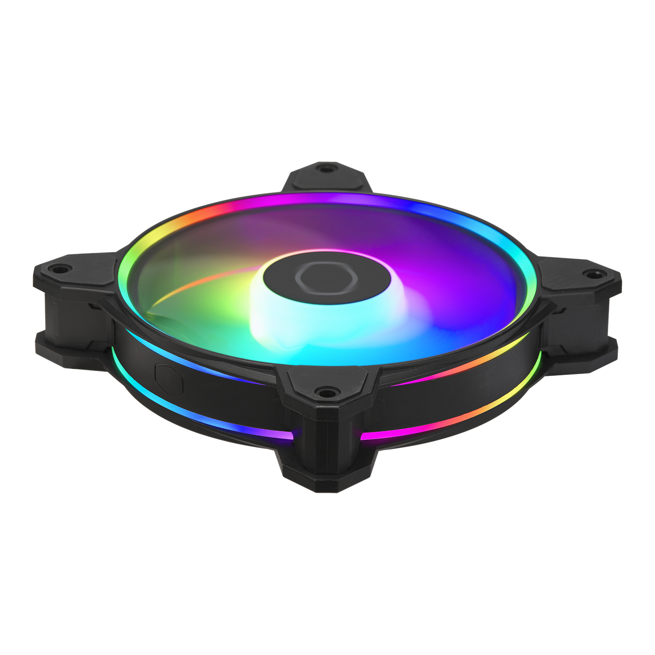 A large main feature product image of Cooler Master MF120 Halo 2 - 120mm ARGB PWM Fan 3-Pack (Black)